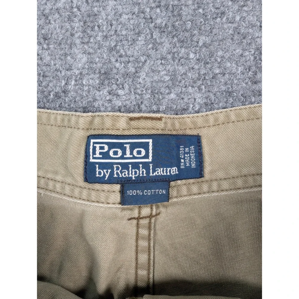 Polo Ralph Lauren Cargo Shorts‎ Mens 38 Khaki Tan Cotton Twill Utility